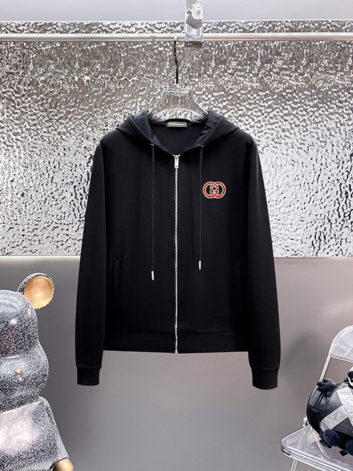 グッチ Gucci 新品で人気のフード付きジップアップスウェットシャツとパンツのセット