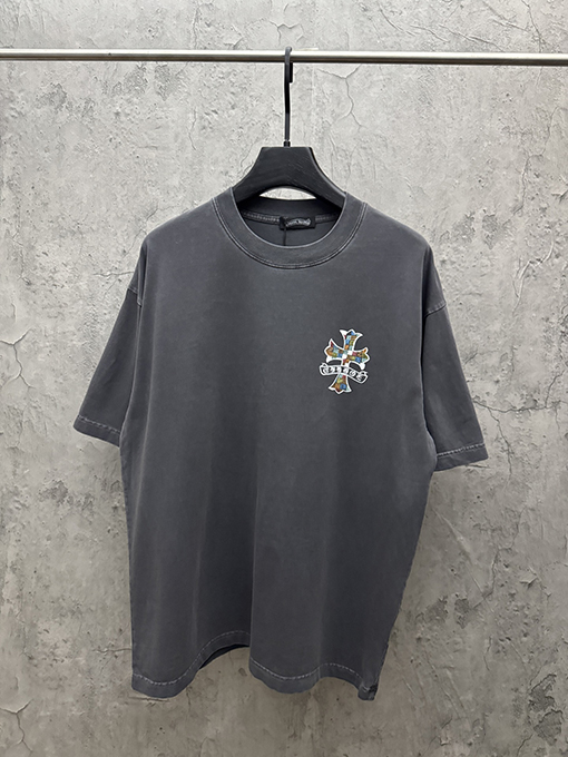 クロムハーツ アメリカンスタイルのカップル柄半袖Tシャツ