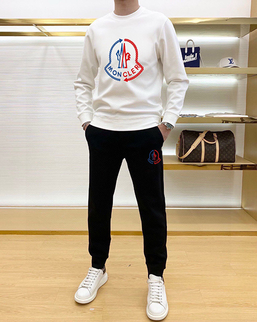 モンクレールMoncler 新モデルのトレンドクルーネックのスウェットシャツとパンツのセット