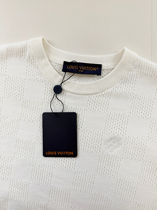 ルイヴィトン メッシュロゴ入り半袖クルーネックTシャツ