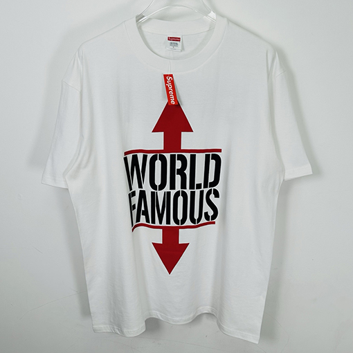 シュプリームコピー Supreme 26SS WORLD FAMOUS TEE アロー クラシック レター 半袖Tシャツ
