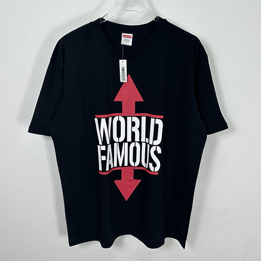 シュプリームコピー Supreme 26SS WORLD FAMOUS TEE アロー クラシック レター 半袖Tシャツ