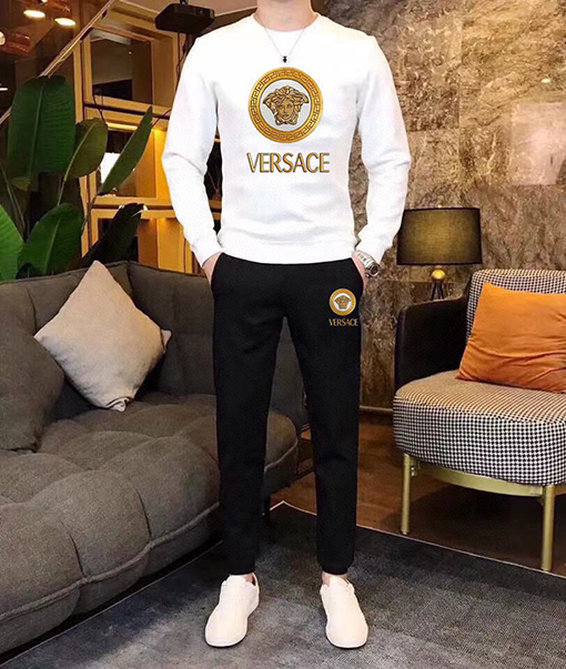 ヴェルサーチスーパーコピー VERSACE ファッション人気のトレンドクルーネックのスウェットシャツとパンツのセット