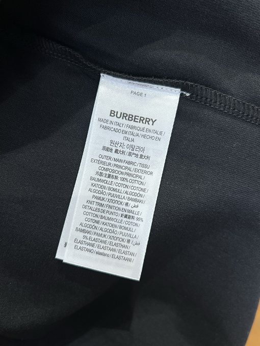 バーバリー 乗馬騎士ロゴ入りチェック柄プリント半袖Tシャツ