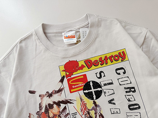セントマイケルコピー パンクカルチャーとアメリカンレトロスタイルを融合させた半袖Tシャツ