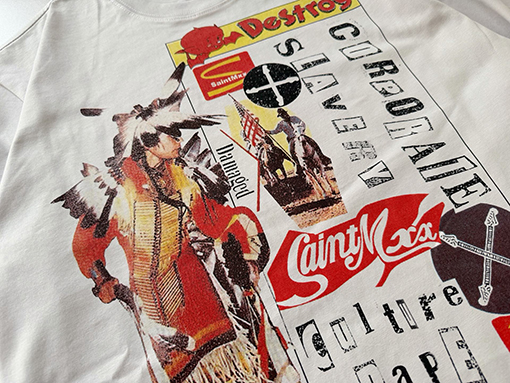 セントマイケルコピー パンクカルチャーとアメリカンレトロスタイルを融合させた半袖Tシャツ