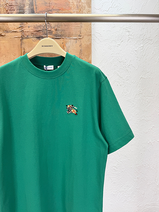 バーバリー 歯ブラシの刺繍ロゴ入り半袖Tシャツ