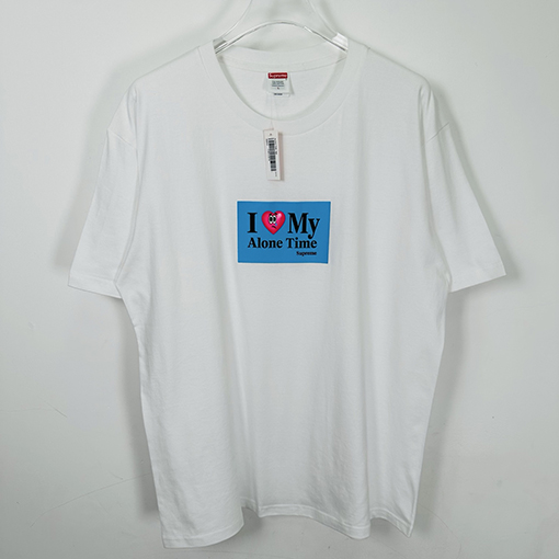 シュプリーム SUPREME ピンクのハート文字プリント半袖Tシャツ