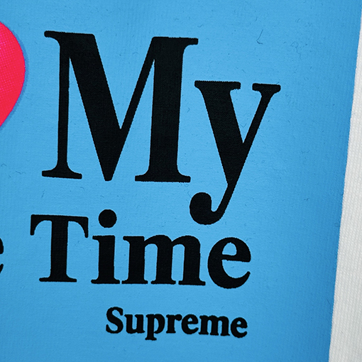 シュプリーム SUPREME ピンクのハート文字プリント半袖Tシャツ