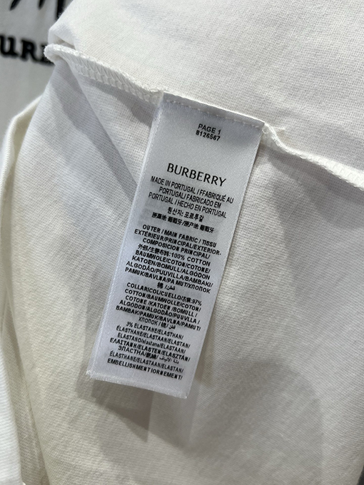 バーバリー BURBERRY 太陽の文字刺繍入りクルーネック半袖Tシャツ