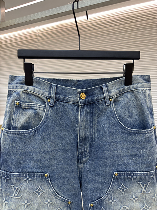 ルイヴィトンスーパーコピー クラシックな型押しデニムショーツ