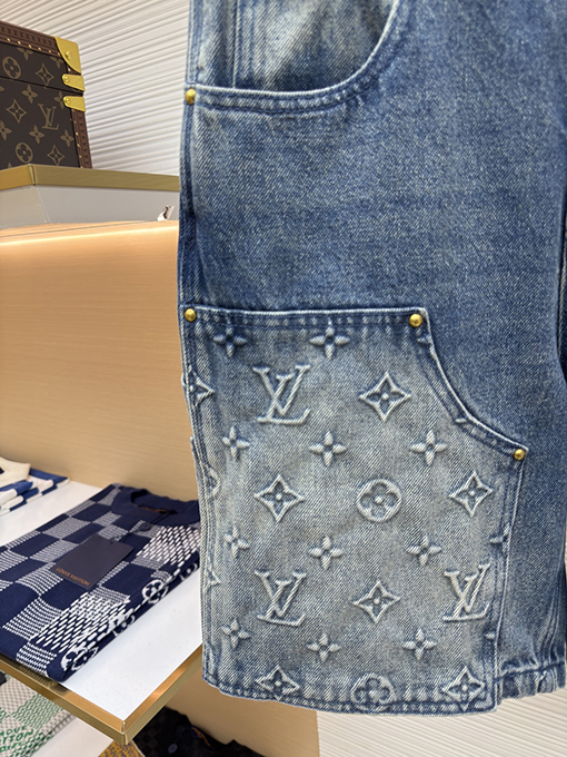 ルイヴィトンスーパーコピー クラシックな型押しデニムショーツ