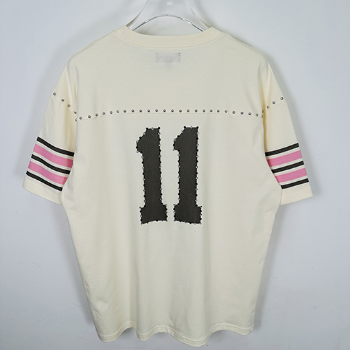 シュプリームコピー SUPREME 背番号11 ラインストーンアップリケ文字入り半袖サッカーユニフォーム