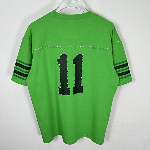 シュプリームコピー SUPREME 背番号11 ラインストーンアップリケ文字入り半袖サッカーユニフォーム
