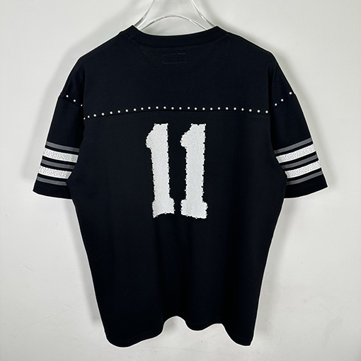 シュプリームコピー SUPREME 背番号11 ラインストーンアップリケ文字入り半袖サッカーユニフォーム