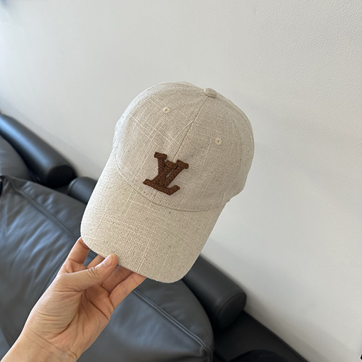 ルイヴィトンスーパーコピー 刺繍入りの綿麻製ベースボールキャップ
