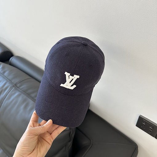ルイヴィトンスーパーコピー 刺繍入りの綿麻製ベースボールキャップ