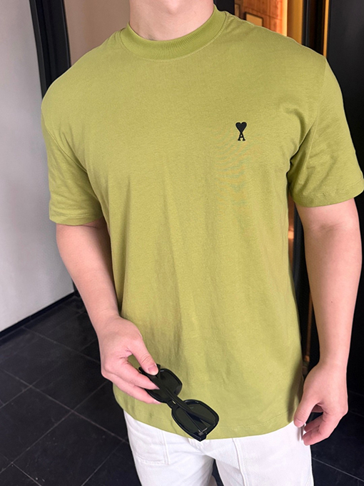 アミコピー クラシックなエンボスのADCシルエット無地半袖Tシャツ