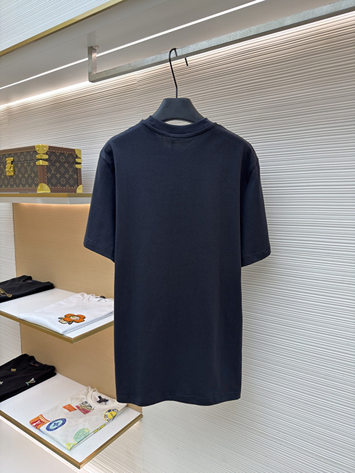 モンクレール ストライプロゴパッチ付き半袖Tシャツ