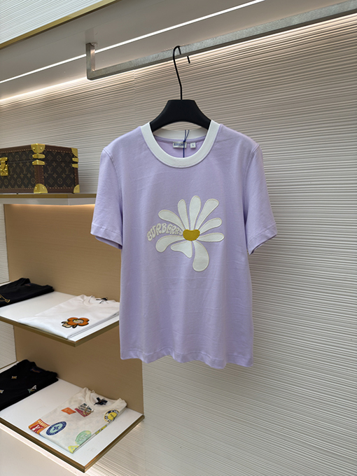 バーバリー レディースデイジー刺繍入り半袖Tシャツ