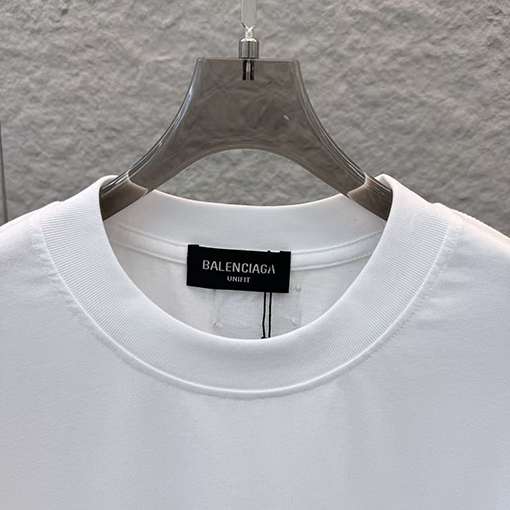 バレンシアガ BALENCIAGA 手描きインクスプラッシュ柄ラウンドネック半袖Tシャツ