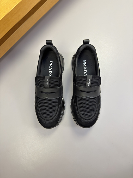 プラダ ナッパレザーメッシュスポーツシューズ 