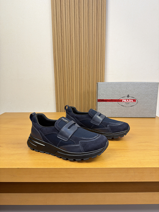 プラダ ナッパレザーメッシュスポーツシューズ 