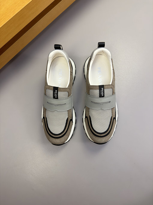 プラダ ナッパレザーメッシュスポーツシューズ 