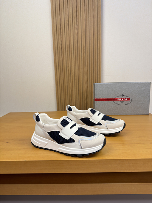 プラダ ナッパレザーメッシュスポーツシューズ 