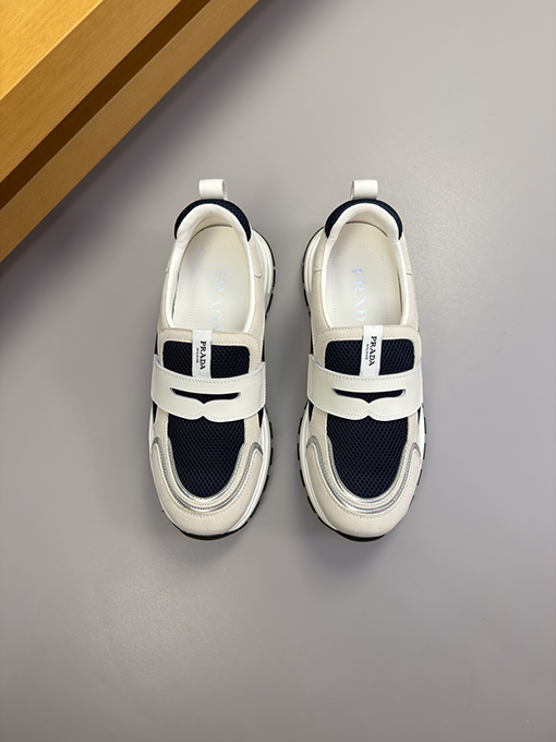 プラダ ナッパレザーメッシュスポーツシューズ 