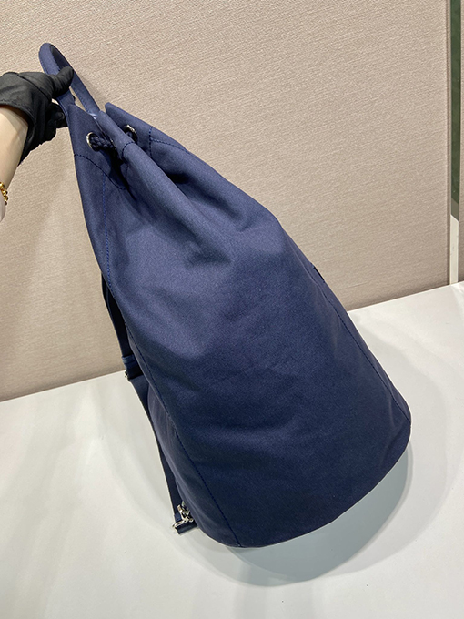  プラダコピー リネン混紡ドローストリングラベルバッグ