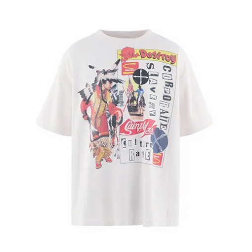 セントマイケル パンクカルチャーとアメリカンレトロスタイルを融合させた半袖Tシャツ