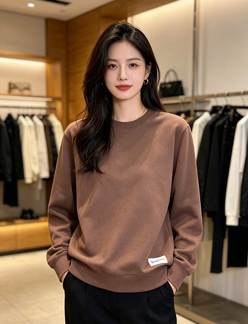 サンローラン SAINT LAURENT 裾にタグ付きクルーネックのスウェットシャツ