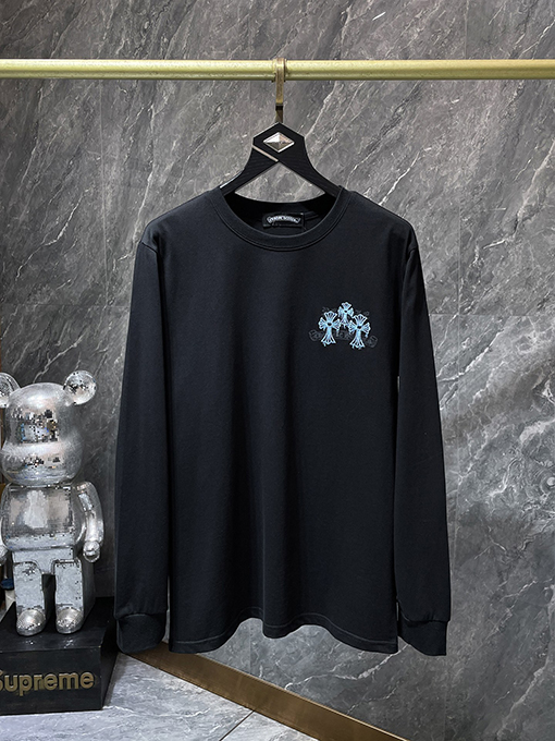 クロムハーツスーパーコピー クロス刺繍入りの長袖シャツ