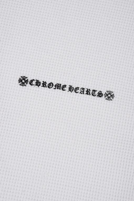 クロムハーツ偽物 Mattyboy コラボレーション ワッフル ホワイト グラフィティプリント 刺繍入り長袖シャツ