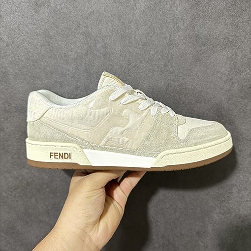 フェンディスニーカーコピー FENDI Match  ファッションレザー型押しレースアップローカットファッションスニーカー