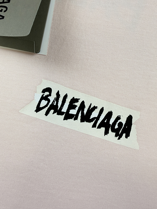 バレンシアガ BALENCIAGA レターテーププリント半袖Tシャツ