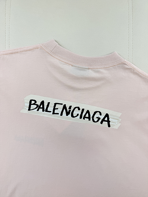 バレンシアガ BALENCIAGA レターテーププリント半袖Tシャツ