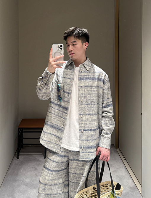 ロエベデニムショーツスーパーコピー クラシックな質感のジャカード刺繍入りデニムショートパンツ