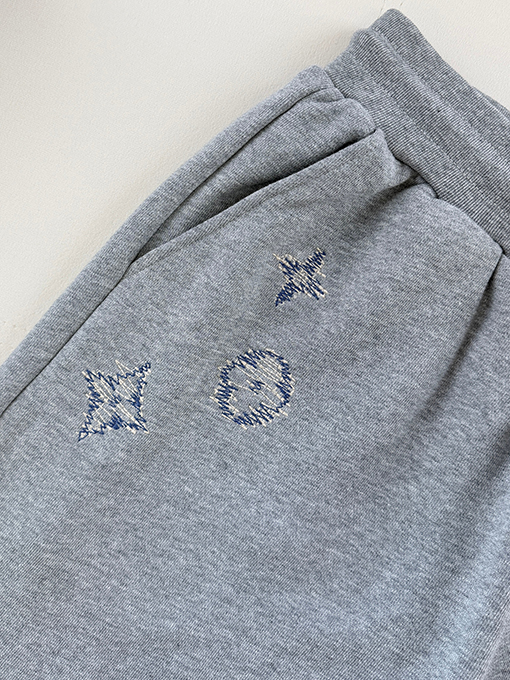 ルイヴィトン コットン刺繍ロゴ入りショートパンツ