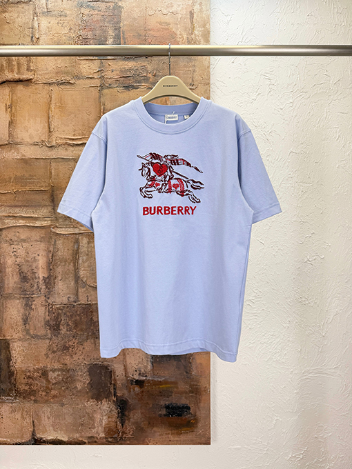 バーバリー偽物 BURBERRY 七夕戦馬刺繍入り半袖Tシャツ