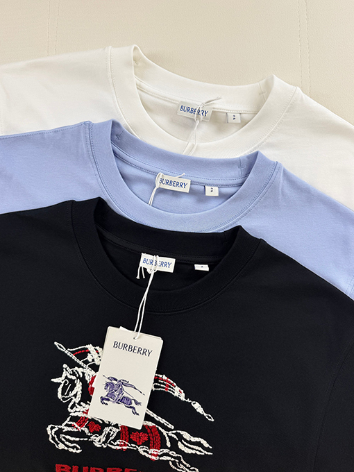 バーバリー偽物 BURBERRY 七夕戦馬刺繍入り半袖Tシャツ