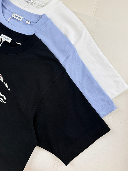 バーバリー偽物 BURBERRY 七夕戦馬刺繍入り半袖Tシャツ