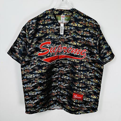 シュプリーム SUPREME 花柄ジャカード織りの半袖ジャージー