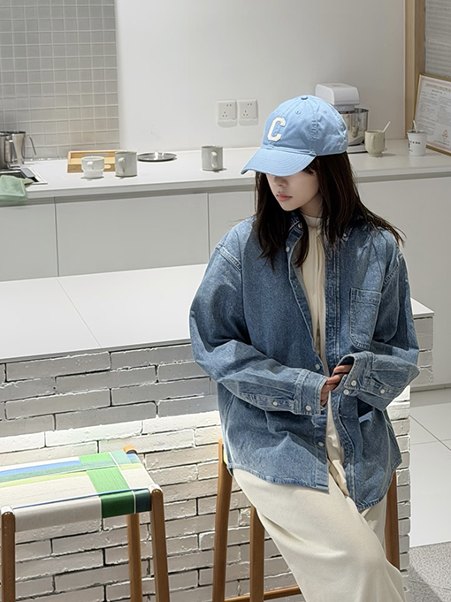 シュプリーム SUPREME アップリケ付きデニムカジュアル長袖シャツ