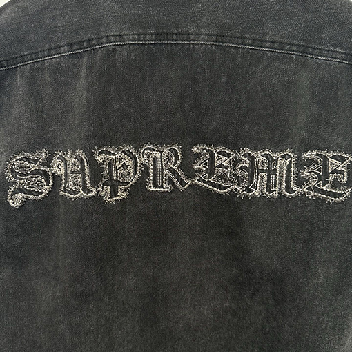 シュプリーム SUPREME アップリケ付きデニムカジュアル長袖シャツ