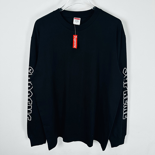 シュプリームコピー SUPREME 炎の幽霊の頭のプリント入りクルーネック長袖シャツ