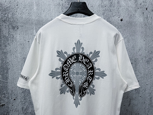 クロムハーツ プリント入りクルーネック半袖Tシャツ
