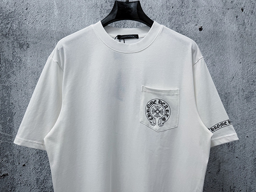 クロムハーツ プリント入りクルーネック半袖Tシャツ