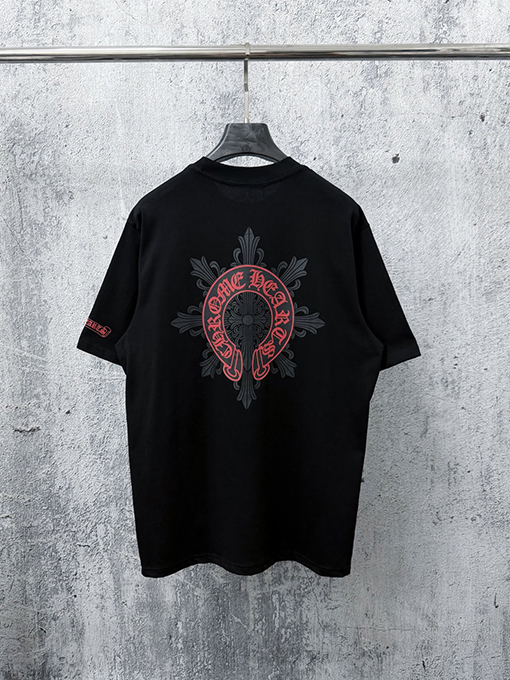 クロムハーツ プリント入りクルーネック半袖Tシャツ